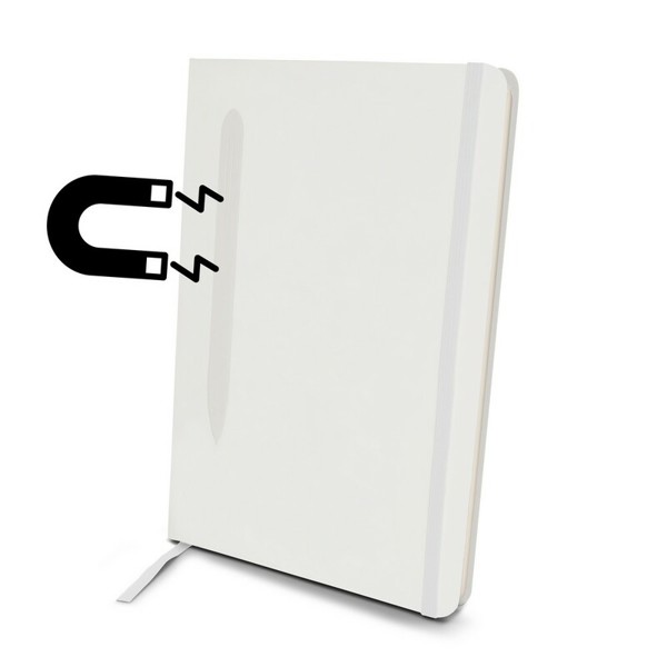 Magnetic notebook A5 | Aurora - white