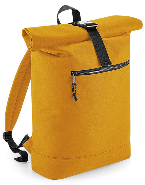 Recycled Roll-Top Backpack - Black / ONE SIZE