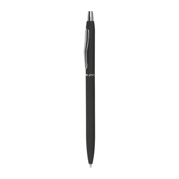 Rubber coated ball pen - Black