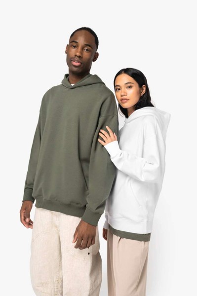 Unisex Oversized Hooded Sweatshirt - Ivory / L
