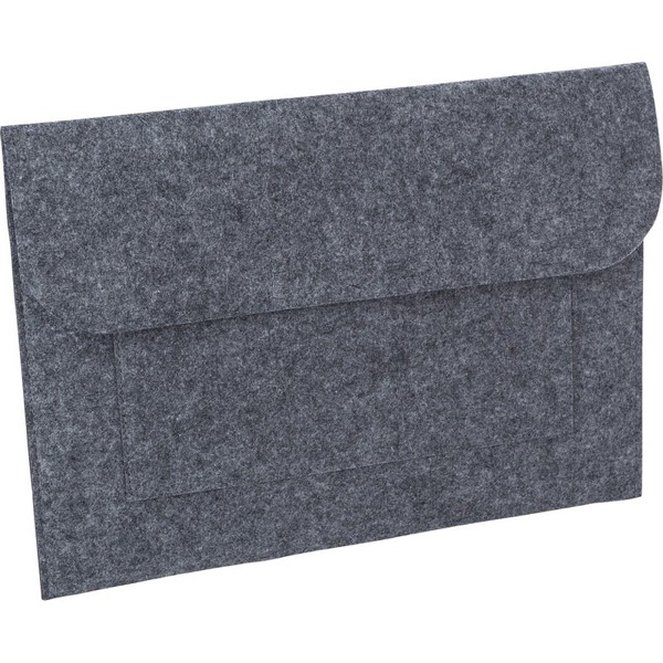 Felt RPET laptop case, document folder - grey