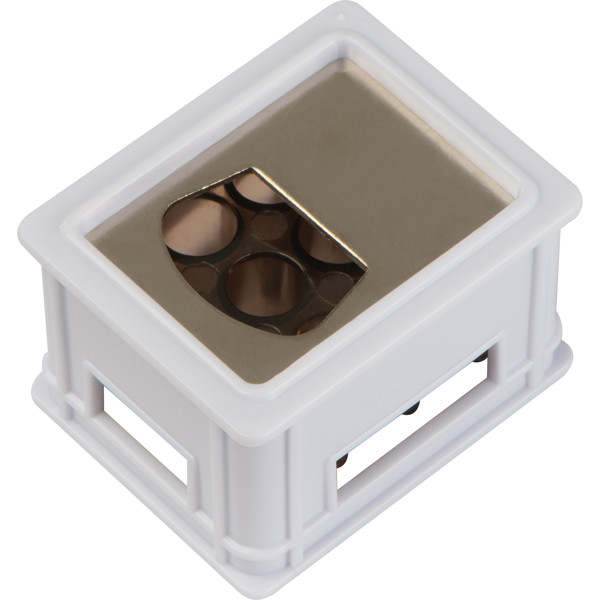 Bottle opener in the shape of a beer crate - White