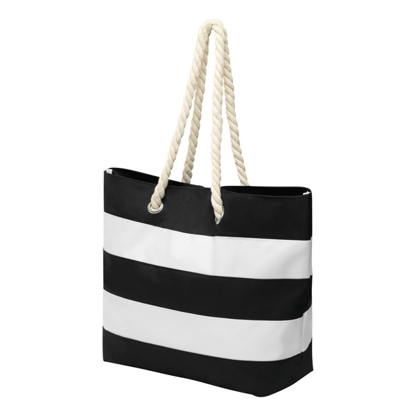 Strandtasche Sylt - Schwarz / Weiß
