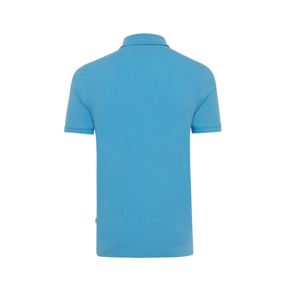 Polo en coton piqué et recyclé Iqoniq Yosemite - Tranquil Blue / S