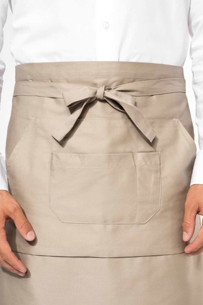 Polycotton Long Apron - White