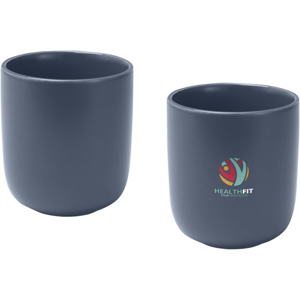 Tasses en céramique Male de 200 ml - set de 2 en finition mate - Bleu hale