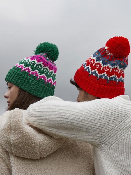 Retro Ski Beanie - Snow Blossom