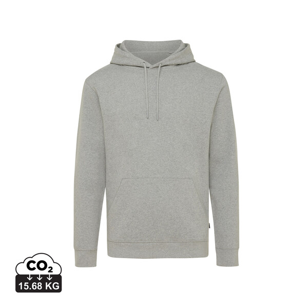 Nebarvená mikina s kapucí IQONIQ Torres z recykl. bavlny - Heather Grey / XXS