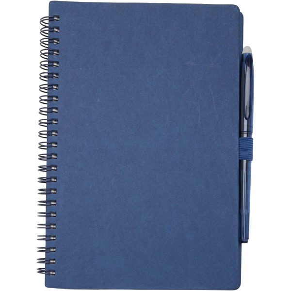 Carnet A5 à couverture souple réutilisable et parure de stylos Slate (encre noire) - Marine