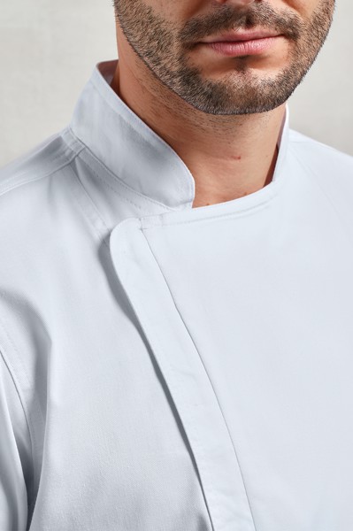 Chef's Zip-Close Short Sleeve Jacket - White / L