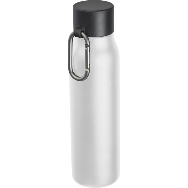 Drinking bottle with carabiner, 600ml ANNIE - White