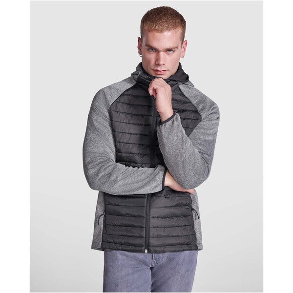 Giacca termica ibrida unisex Minsk - Nero / Piombo / S