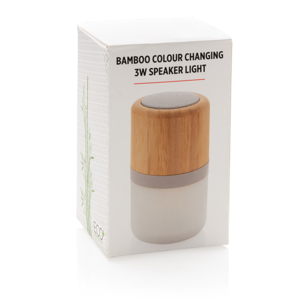 Bambusova zvočniška lučka Xd Collection, 3W, BT 5.0
