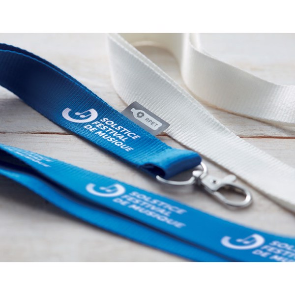 Lanyard in RPET 20 mm Lany Rpet - White