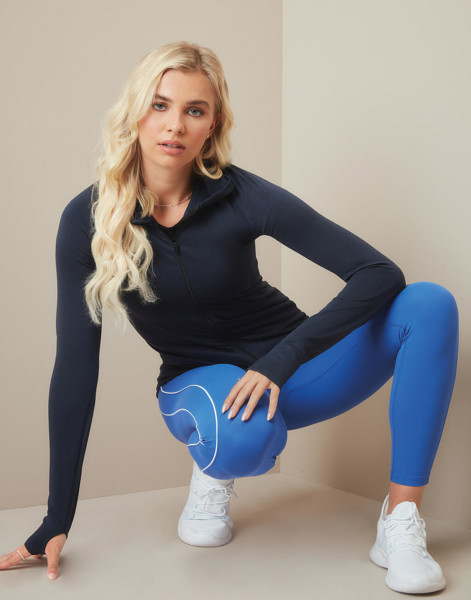 Seamless Sports Jacket For Women - Black Opal / XS