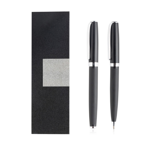 Conjunto De Roller E Esferográfica Em Metal,Estojo De Oferta