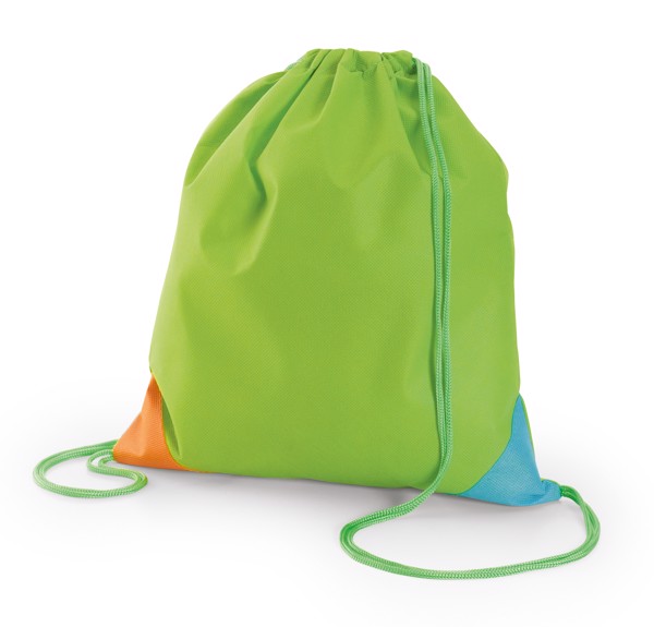 BISSAYA. Saco tipo mochila em non-woven - Verde Claro