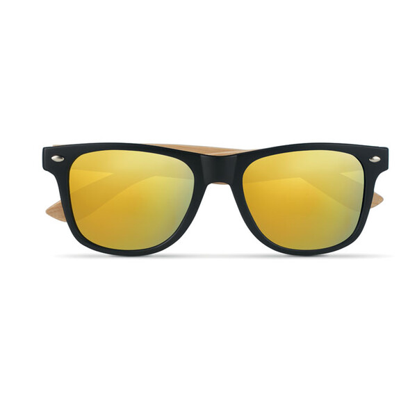 Lunettes de soleil en bambou. California Touch - Jaune