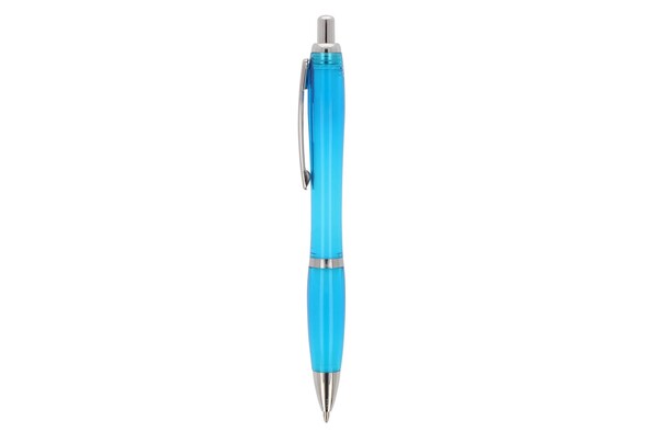 Ball pen Hawaii transparent Ocean Bound Plastic - Transparent / Light Blue