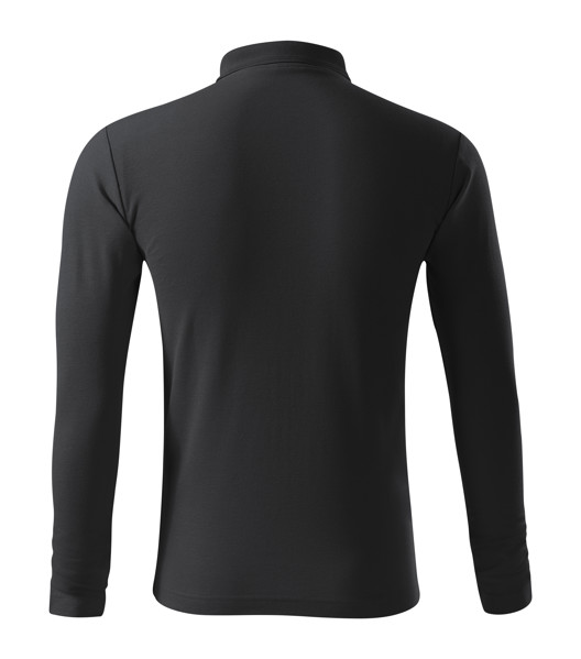 Polo Shirt Men’S Malfini® Pique Polo Ls - Ebony Gray / 2XL