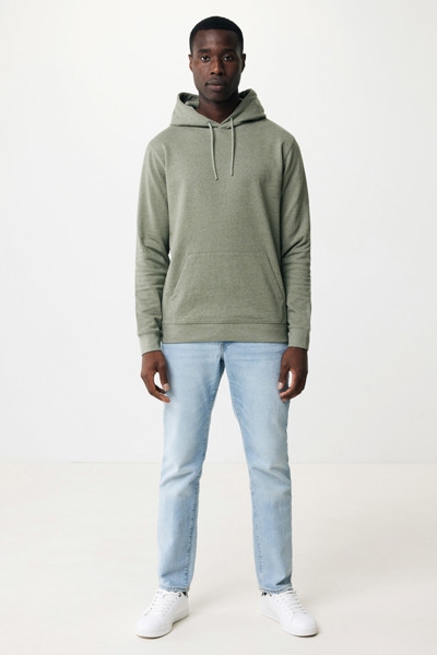 Sweat à capuche en coton recyclé et non teinté Iqoniq Torres - Heather Green / XXS