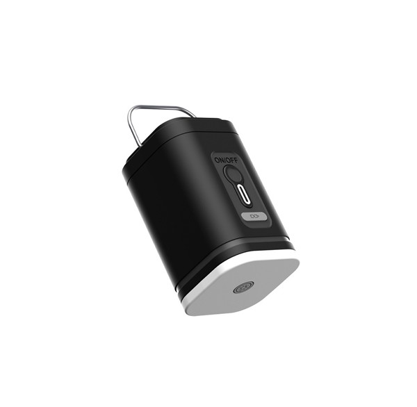 Mini portable pump with LED light - SILVER
