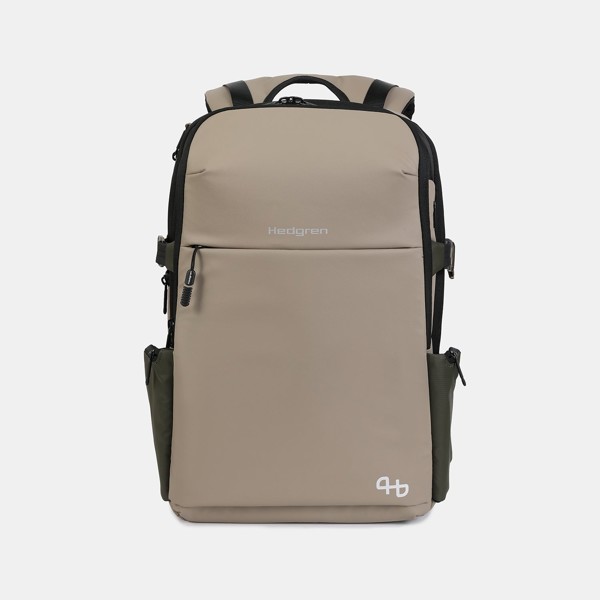 SUBURBANITE | Rucsac de noapte 15.6" + husă de ploaie + RFID - Hedgren - Vintage Beige ECO
