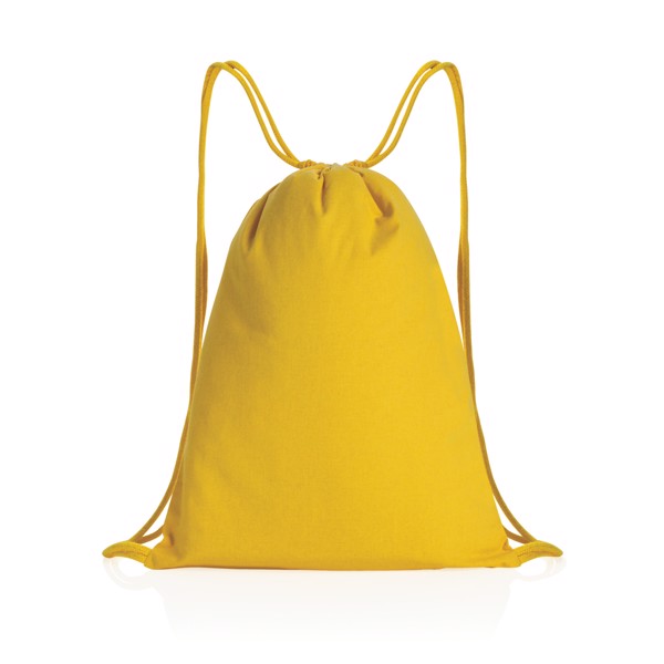 Sac à dos cordelettes en coton recyclé 145 gr Impact AWARE™ - Jaune