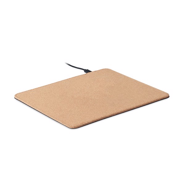 Wireless Matty cork mouse pad, 15W charger