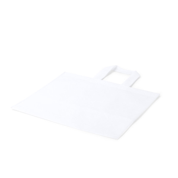 Personalised non-woven bag with reinforced handles
