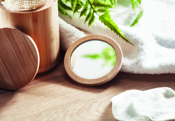 Bamboo make-up mirror Malay