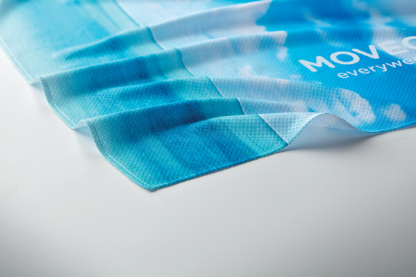 Full colour recycled polyester (rPET) Cooling towel (140gsm) - 80x30cm / Individual polybag