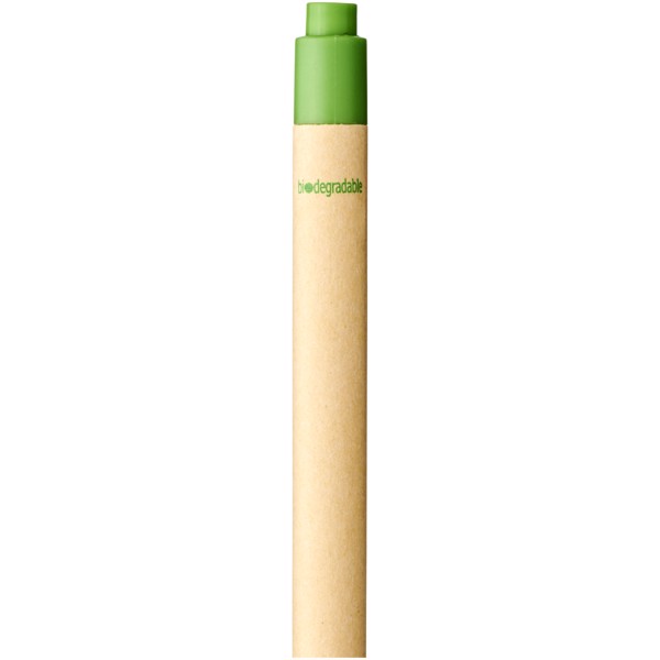 Berk recycled carton and corn plastic ballpoint pen - Green