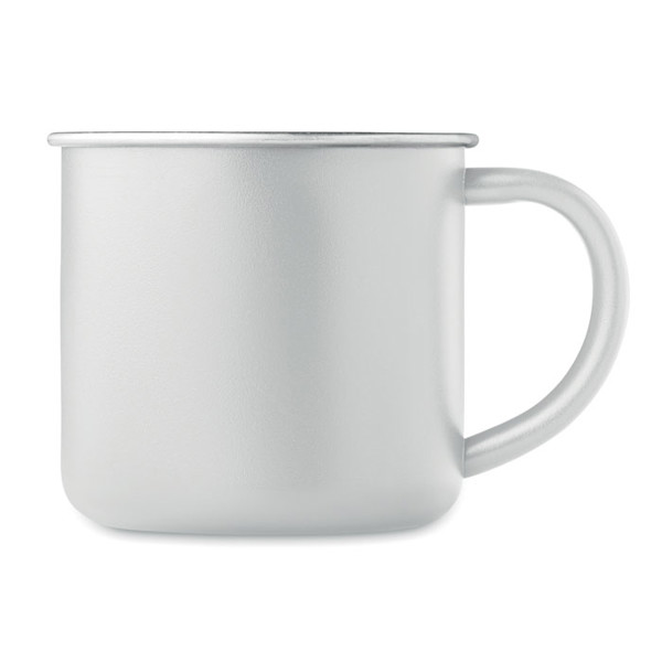 Recycled stainless steel mug Caribu - White