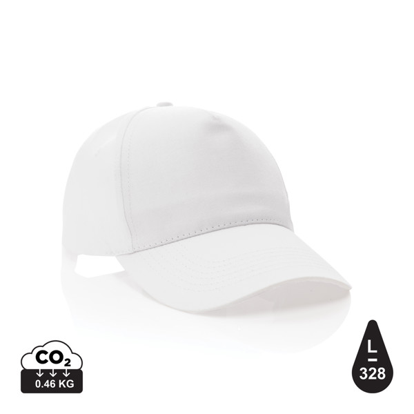 Impact peteropanelna kapa od recikliranog pamuka 190 g s AWARE™ oznakom - Bijela