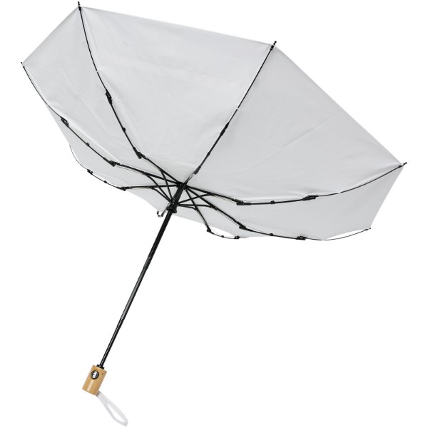 Parapluie en RPET pliable 21" à ouverture/fermeture automatique Bo - Blanc