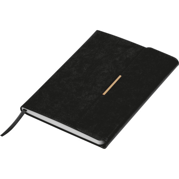 A5 notebook with magnetic closure JOSEPH - Black