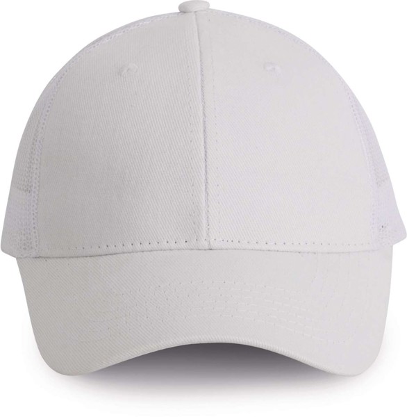 Trucker Cap - 6 Panels - White / White