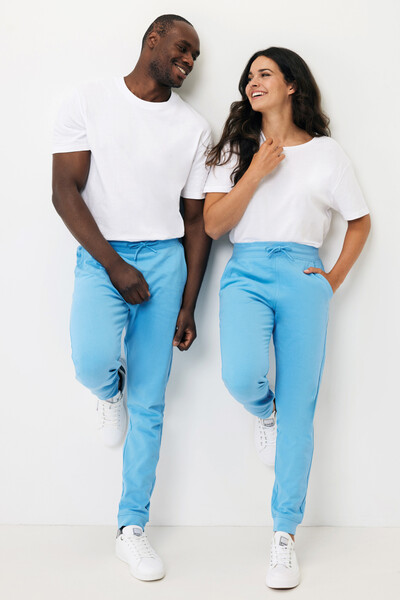 Tepláky IQONIQ Cooper z recykl. bavlny - Tranquil Blue / XXXL