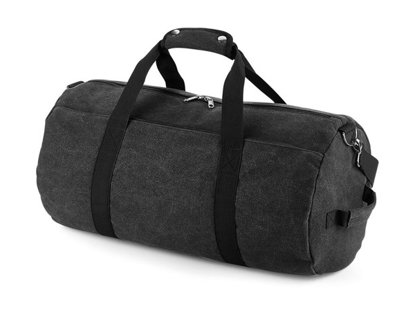 Vintage Canvas Barrel Bag - Vintage Black / ONE SIZE