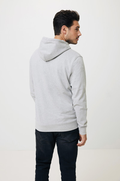 Sweat à capuche en coton recyclé et non teinté Iqoniq Torres - Heather Grey / L