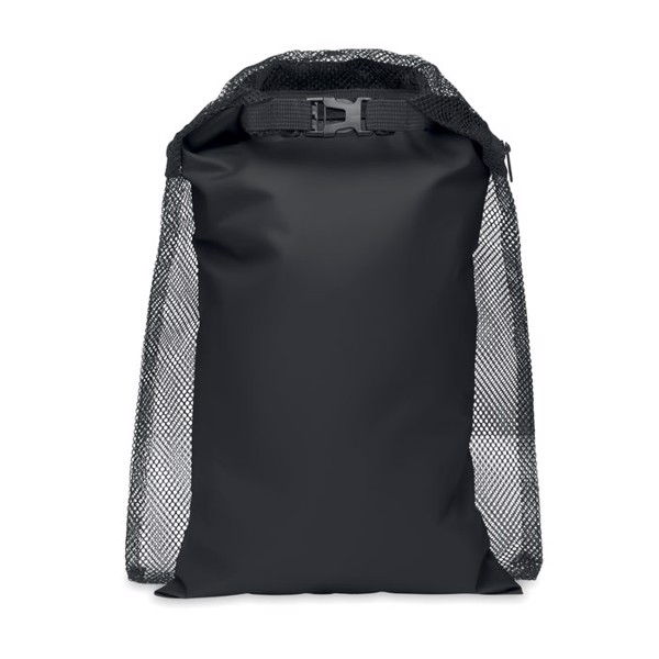Saco impermeável 6L com alça Scuba Mesh - Preto