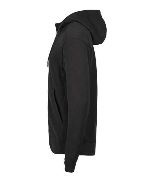 Ribbed Interlock Hooded Full Zip - Black / L