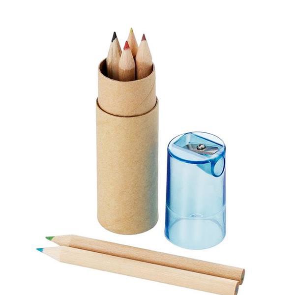 Conjunto De 6 Lápis De Cor Com Afia