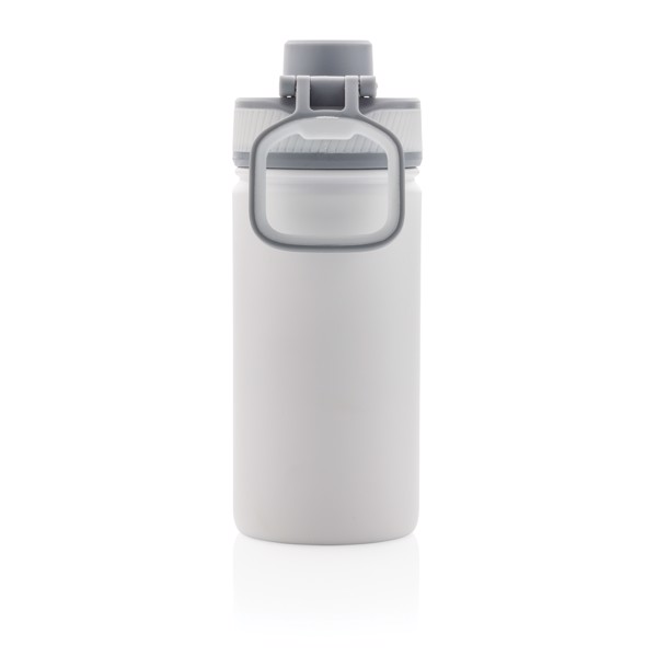 Vacuum stainless steel bottle with sports lid 550ml - White / Grey