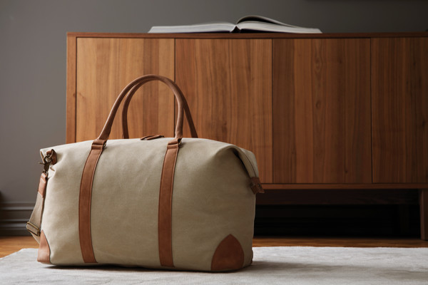 Duffle taška VINGA Bosler z RCS recykl. canvas - Béžová
