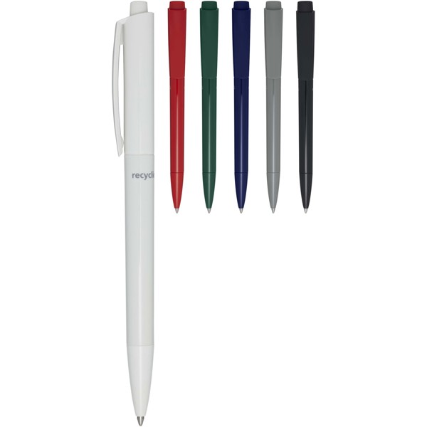 Penna a sfera in plastica riciclata Martha (inchiostro nero) - Rosso