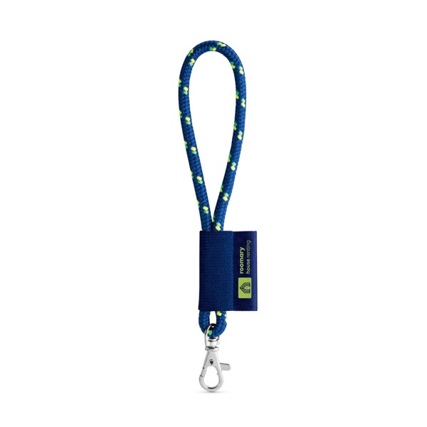 75092. SET Lanyard NAUTIC Short (Ø 7 mm) com mosquetão de gatilho 9 mm - Azul