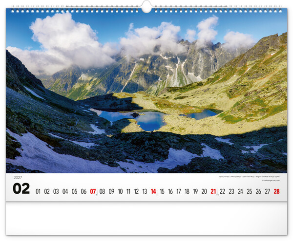 Notique Nástenný Kalendár Magické Tatry 2027, 48 x 33 cm