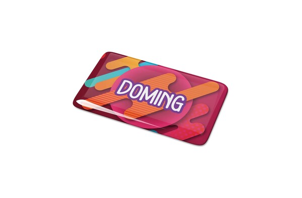 Doming Rectangle 30x15 mm - Blanc
